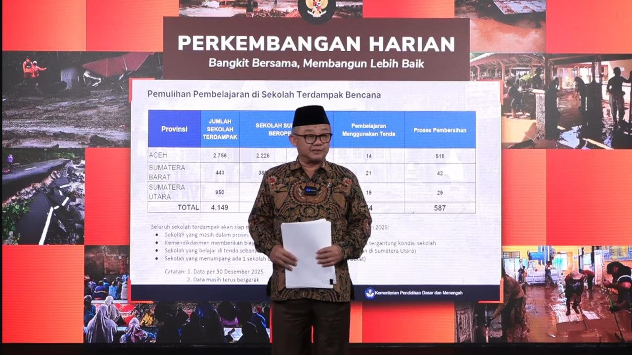 Kemendikdasmen Pastikan Pembelajaran Tetap Berjalan Meski Ribuan Sekolah Terdampak Bencana