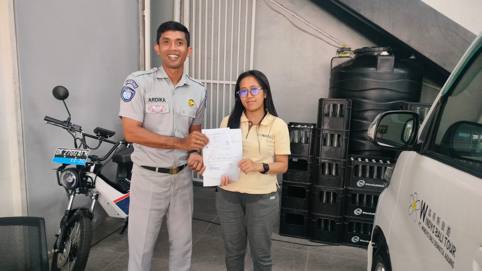 Jasa Raharja Bali Laksanakan Kegiatan CRM Door to Door di Perusahaan Angkutan Pariwisata Windys Bali Tour