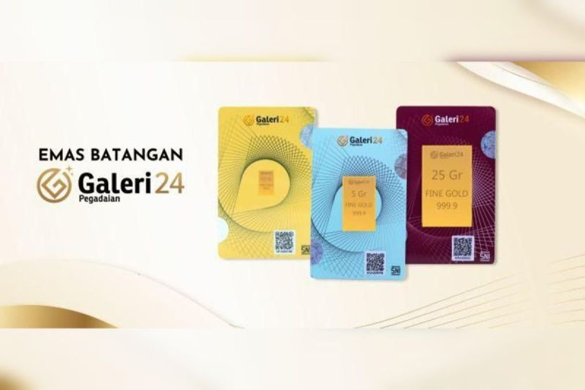 Harga Emas Pegadaian Galeri24 Rp2,695 Juta & UBS Rp2,749 Juta per Gram