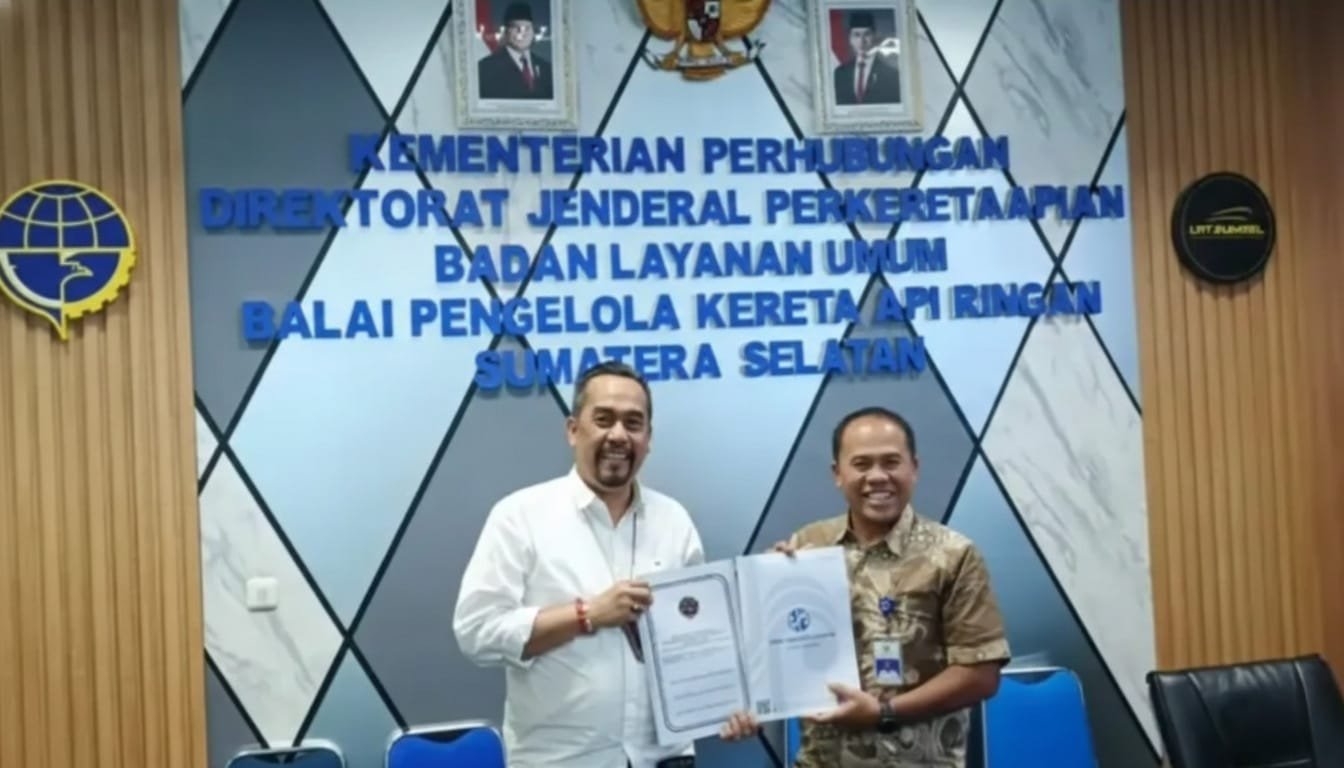 Jasaraharja Putera Hadirkan Perlindungan Asuransi bagi PenumpangLRT Sumatera Selatan