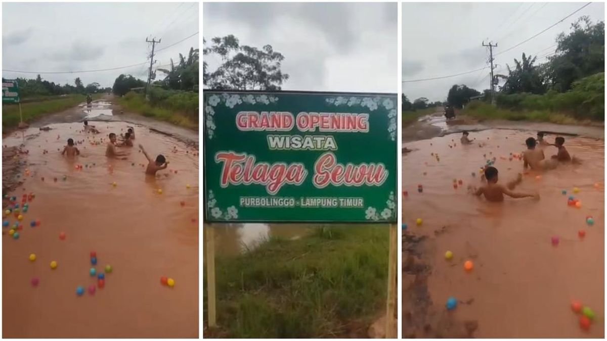 Viral Jalan Rusak “Telaga Sewu” Purbolinggo, Pemkab Lampung Timur dan Warga Bersinergi Perbaiki Jalan