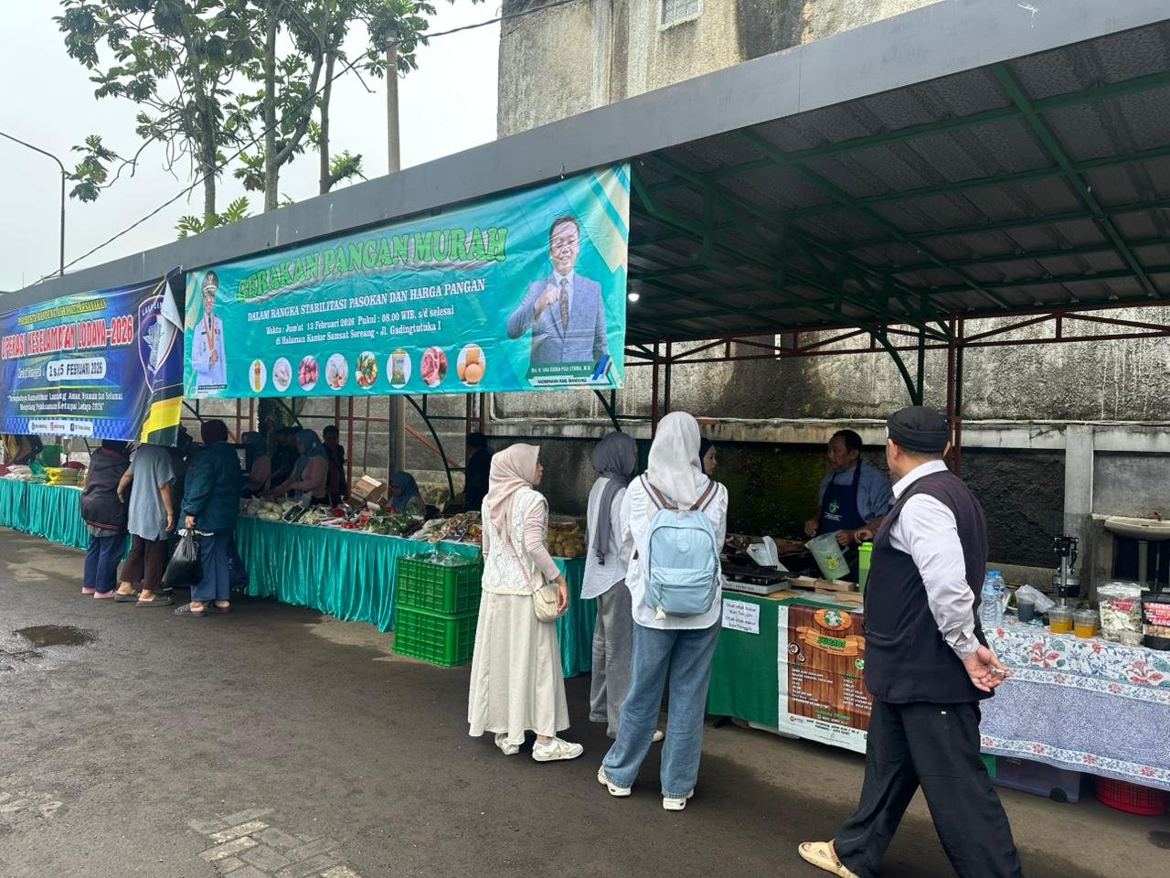 Jasa Raharja Kanwil Jabar Turut Sukseskan Kegiatan Bazzar Pangan Murah di Samsat Soreang