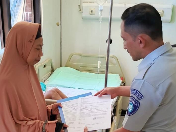 Jasa Raharja Cabang Malang Lakukan Kunjungan ke RSSA Berikan Kepastian Jaminan kepada Korban Laka Lantas