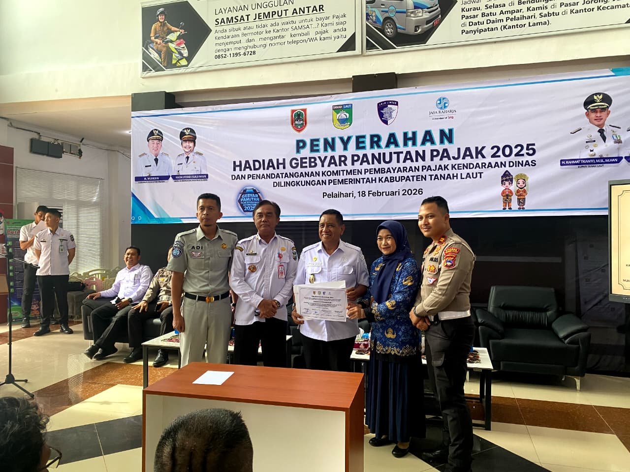 Jasa Raharja Kalsel Perkuat Budaya Tertib Pajak Kendaraan Dinas di Lingkungan Pemerintah, Melalui Penandatanganan Komitmen