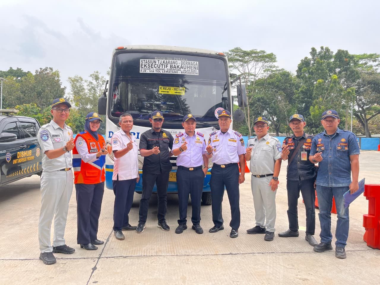 Jasa Raharja Cabang Metro Bersama Dishub Laksanakan Giat Ramp Check Pra Event Angkutan Lebaran 2026