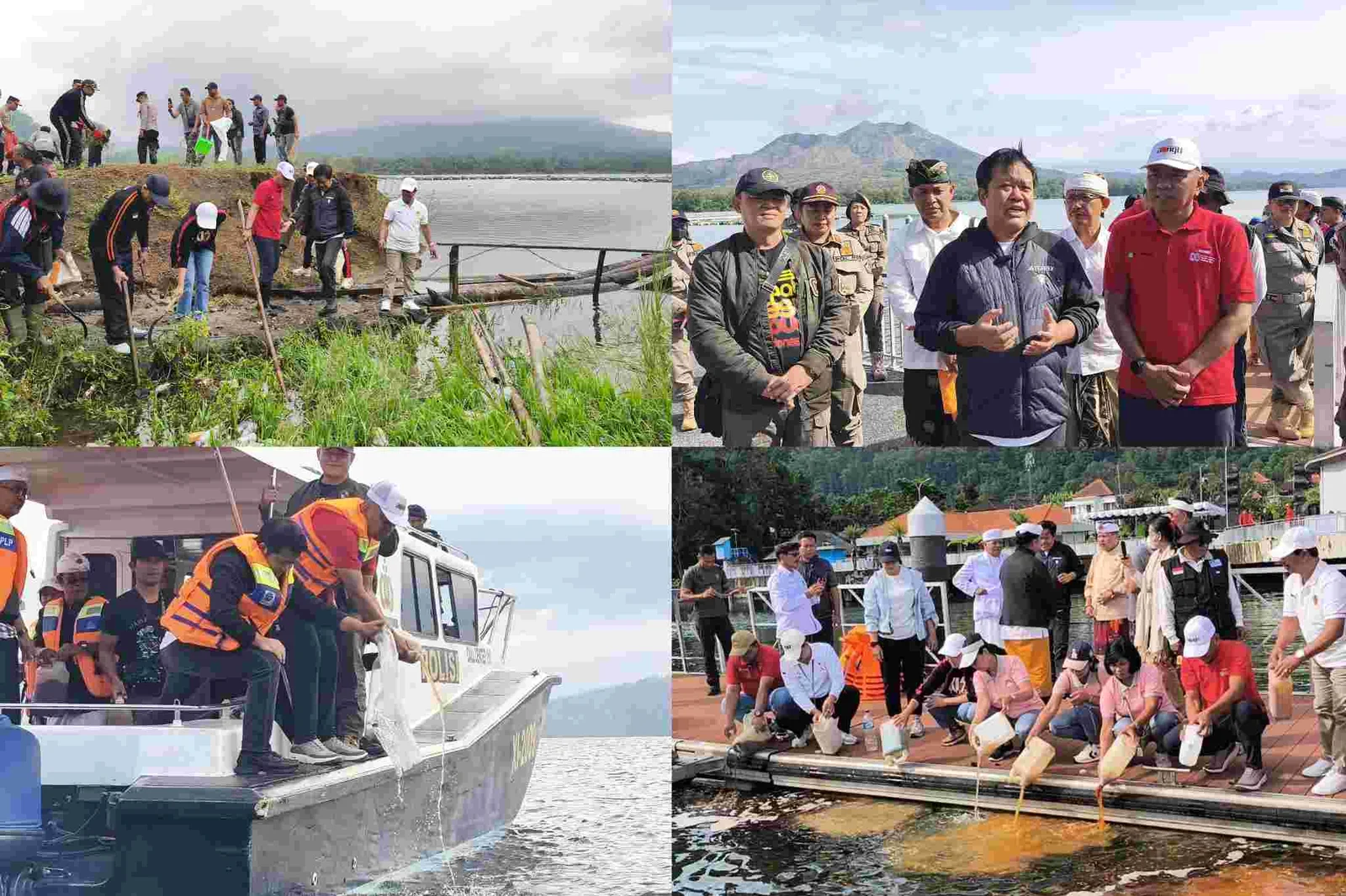 Pemkab Bangli Gelar Aksi Bersih Sampah di Danau Batur Libatkan Ribuan Peserta