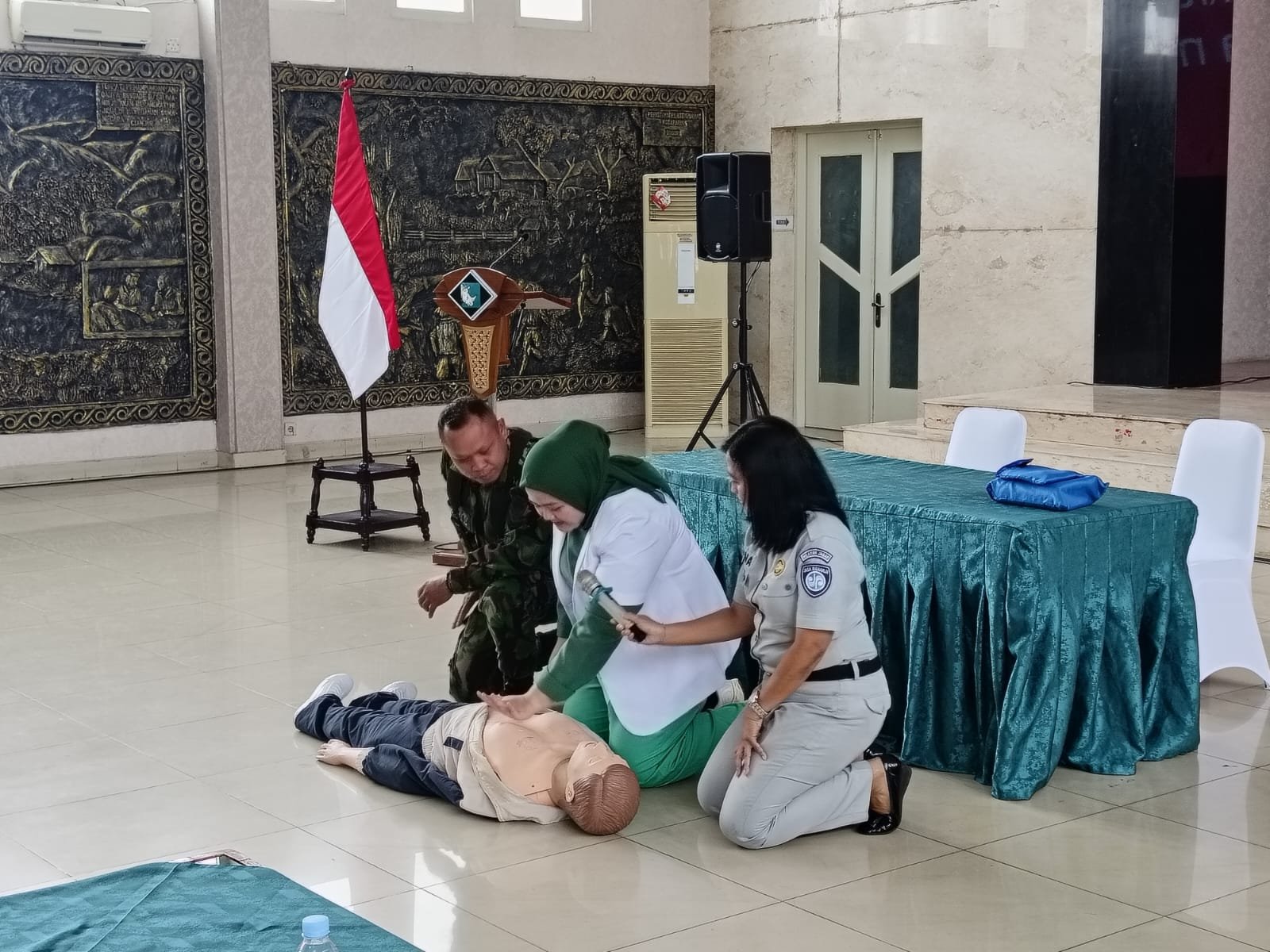 Wujudkan Berkendara Aman, Jasa Raharja Bogor Laksanakan Sosialisasi Safety Riding dan PPGD di Makorem 061/Sk