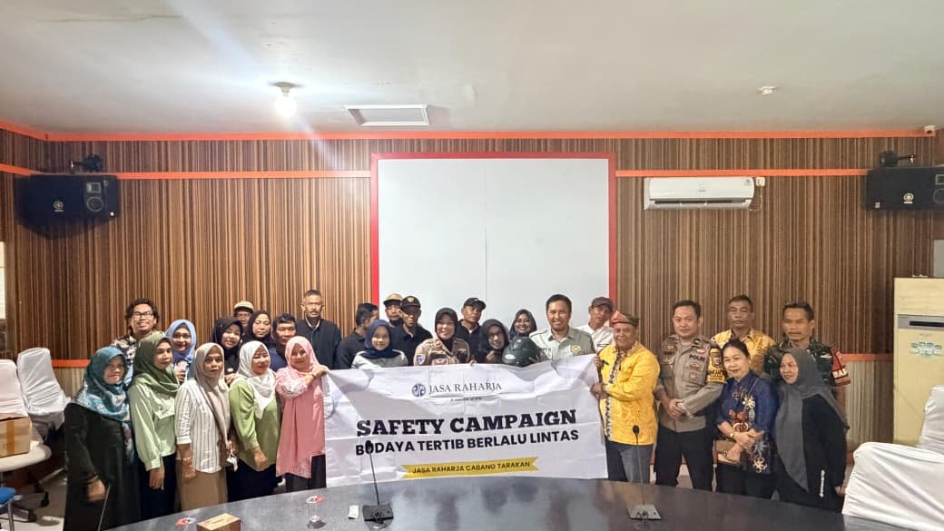 Sinergi Jasa Raharja Tarakan Gelar Safety Campaign di Kelurahan Karangrejo, Perkuat Budaya Tertib Berlalu Lintas