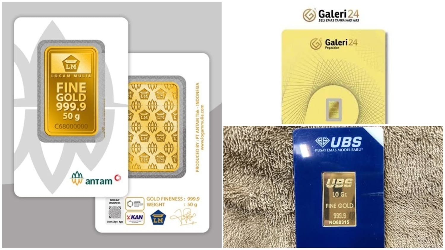Harga Emas Pegadaian Hari Ini 2 April 2026: UBS, Antam, Galeri24 Naik Signifikan