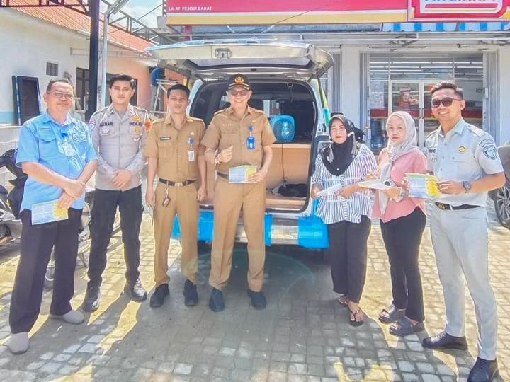 Sinergi Lintas Instansi, Samsat Pesisir Barat Gencarkan Sosialisasi PKB di Bengkunat