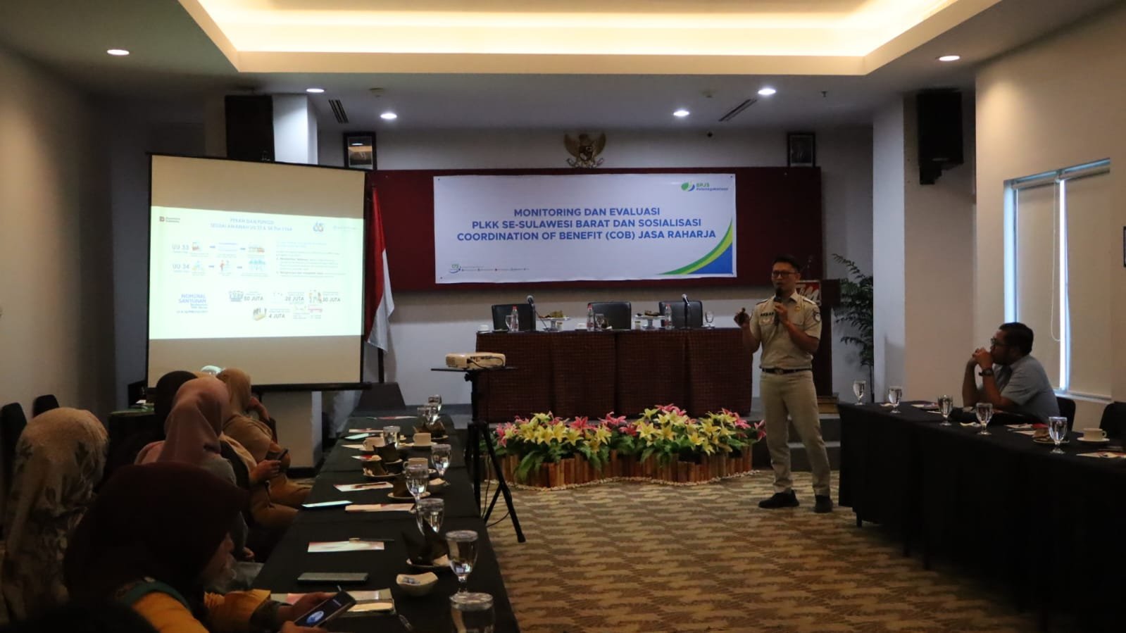 Jasa Raharja Mamuju Bersama BPJS Ketenagakerjaan Laksanakan Evaluasi Aplikasi E-PLKK, Sosialisasi COB dan Kampanye Keselamatan