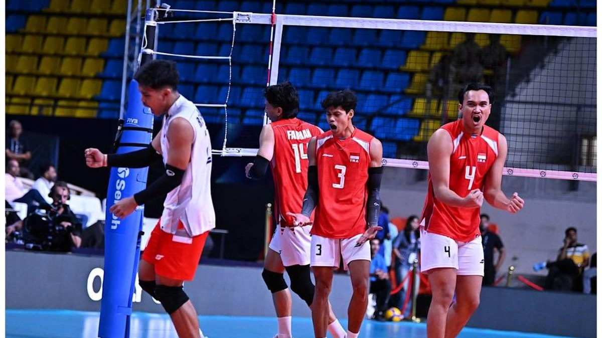 Dramatis! Timnas Voli Putra Indonesia Taklukkan Qatar Lewat Lima Set Sengit
