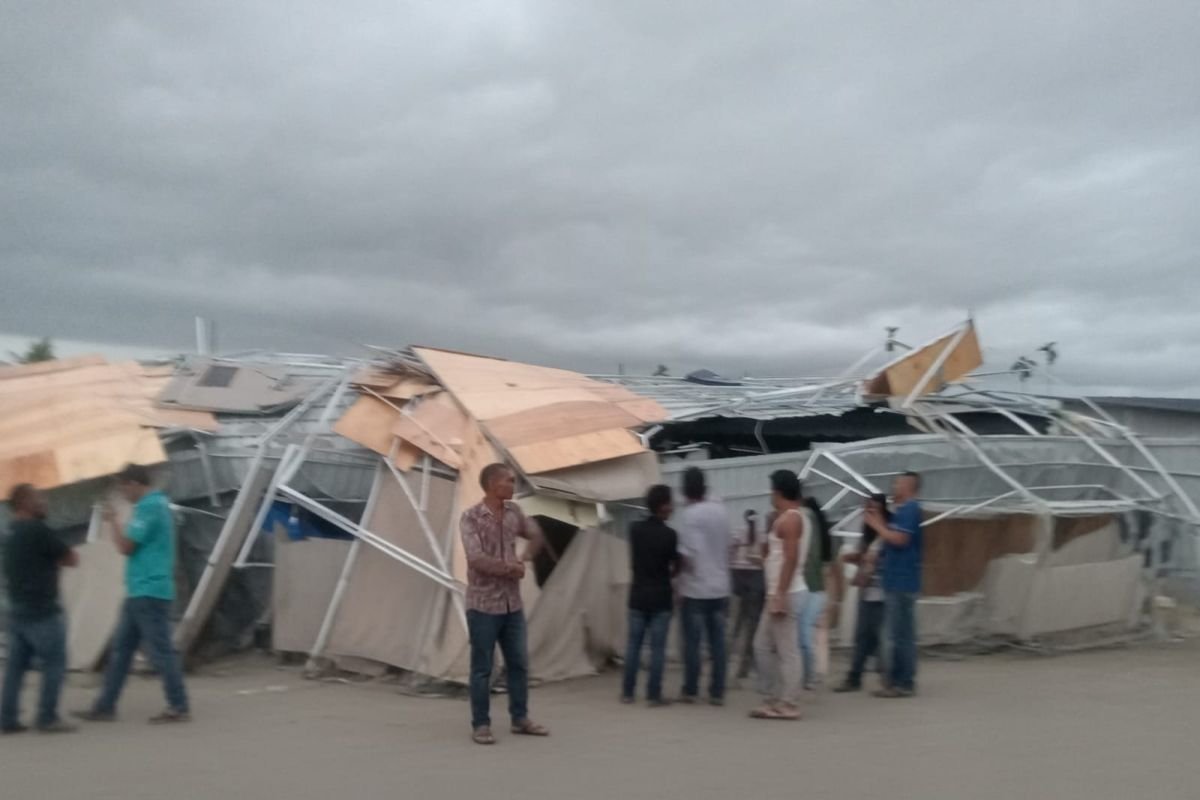 Angin Kencang Rusak 35 Huntara di Aceh Utara, Warga Mengungsi ke Lokasi Aman