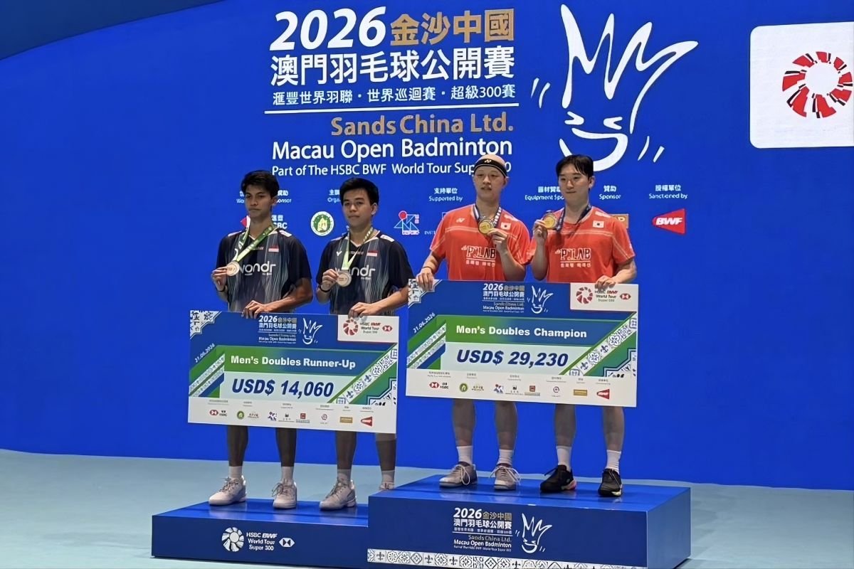 Tembus Final Perdana BWF Super 300, Devin/Faathir Sabet Runner-up Macau Open 2026