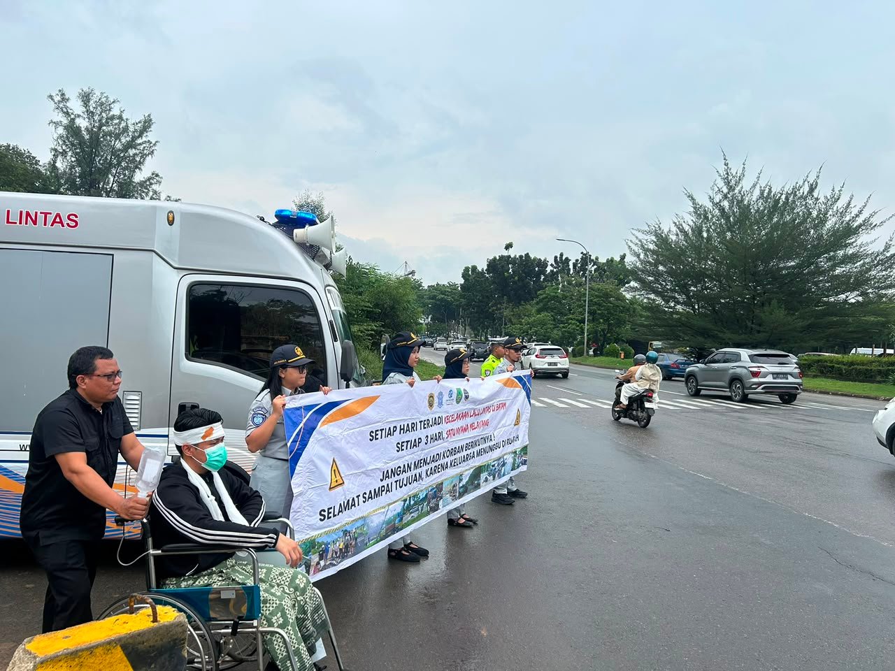 Tekan Angka Kecelakaan Wilayah Bengkong, Jasa Raharja Kepri Laksanakan Safety Campaign On The Black Spot di Jl. Yos Sudardo Simpang Gogo dan Simpang Indo Mobil