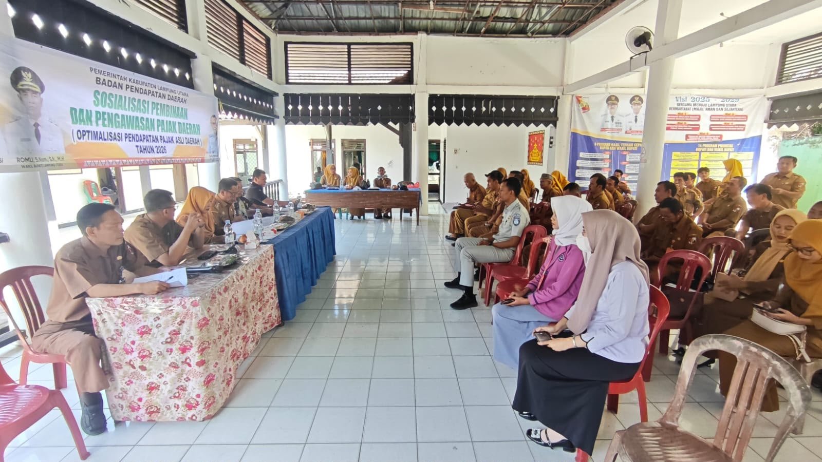 Jasa Raharja Cabang Kotabumi Bersama Tim Pembina Samsat Gencarkan Sosialisasi Program Keringanan PKB di Kecamatan Abung Barat