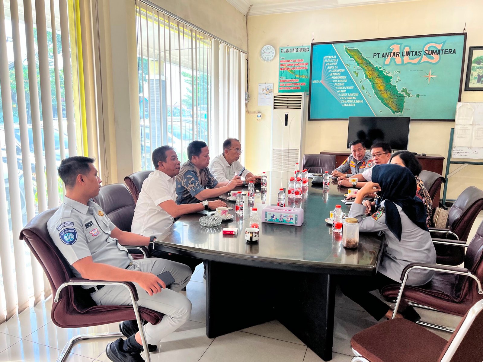 Jasa Raharja Hadiri Bimbingan Teknis Safety Driving Pengemudi AKAP PT Antar Lintas Sumatera