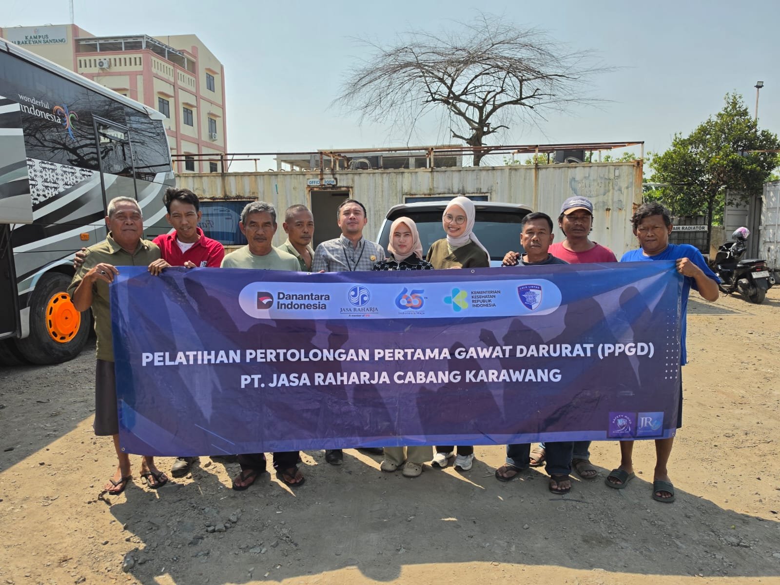 Pastikan Pengemudi Prima dan Siap Tanggap Darurat, Jasa Raharja Karawang Gelar MUKL dan PPGD di Terminal Tanjungpura dan PO Fajar Bina Kharisma