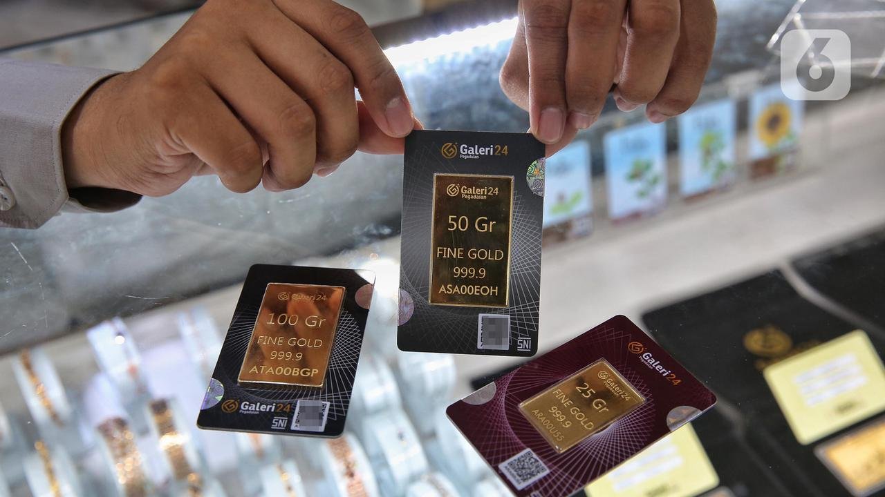 Harga Emas Antam, UBS, dan Galeri24 di Pegadaian Turun Serentak pada Rabu