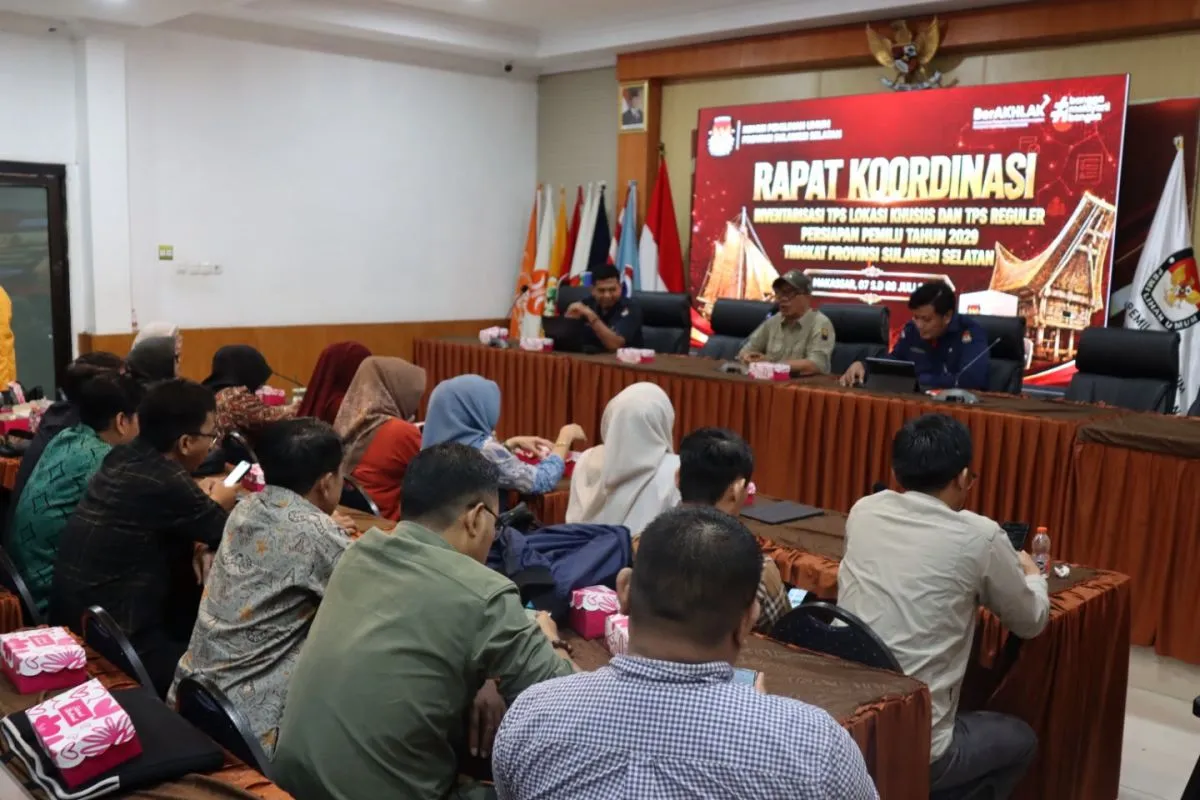KPU Sulsel Perkuat Persiapan Pemilu 2029 Lewat Pendataan TPS Reguler dan Lokasi Khusus