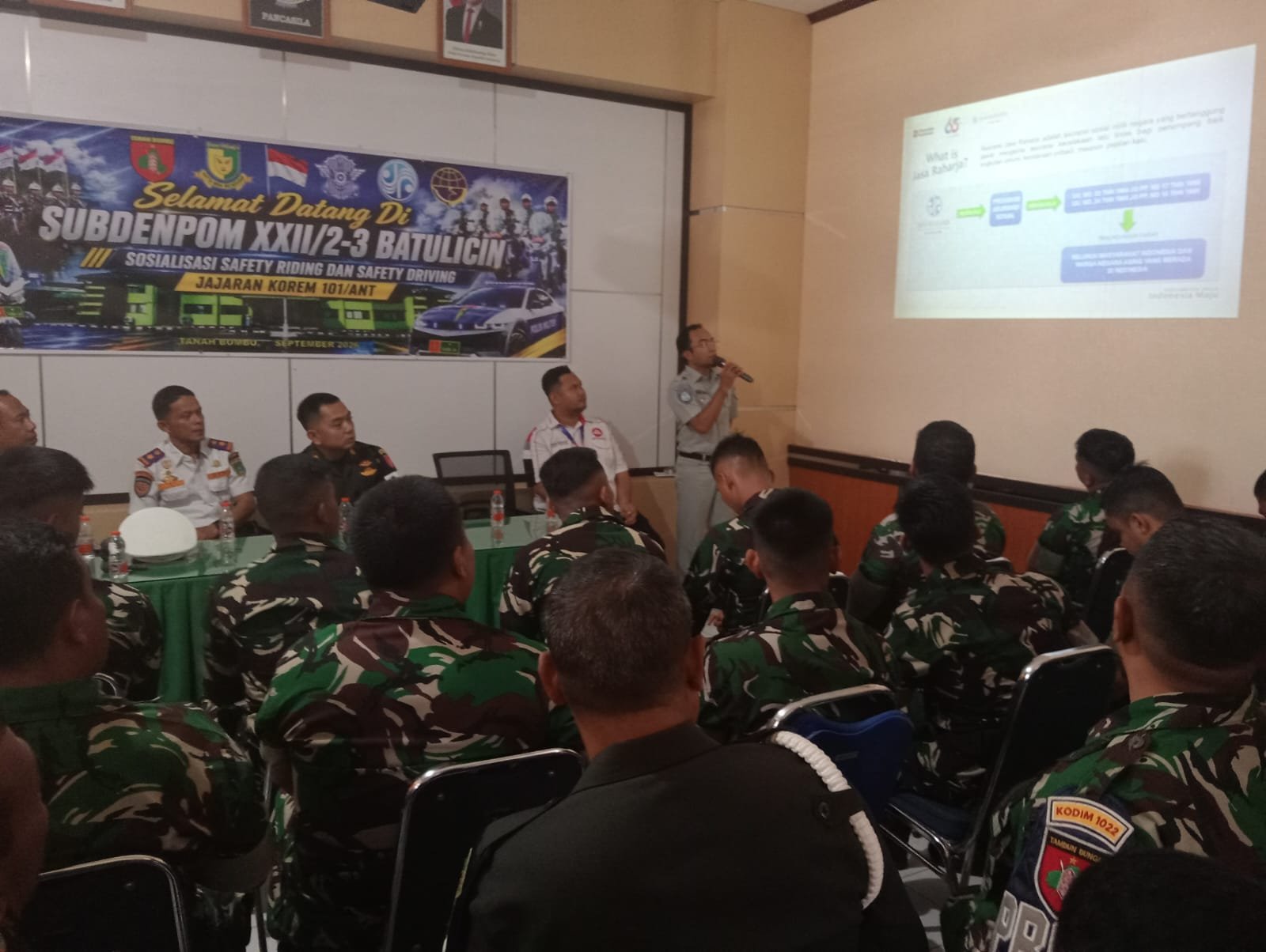 Jasa Raharja Kalsel Perkuat Budaya Keselamatan Berkendara bagi Prajurit dan ASN TNI AD di Batulicin