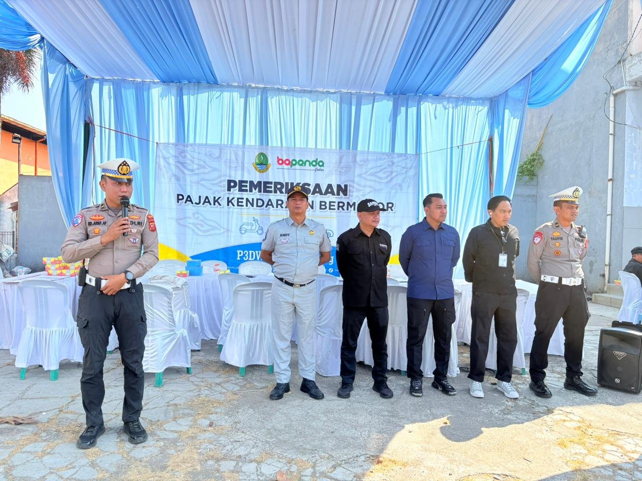 Jasa Raharja Kanwil Utama Jawa Barat Dukung Operasi Gabungan Pajak Kendaraan Bermotor di Cimalaka Kabupaten Sumedang