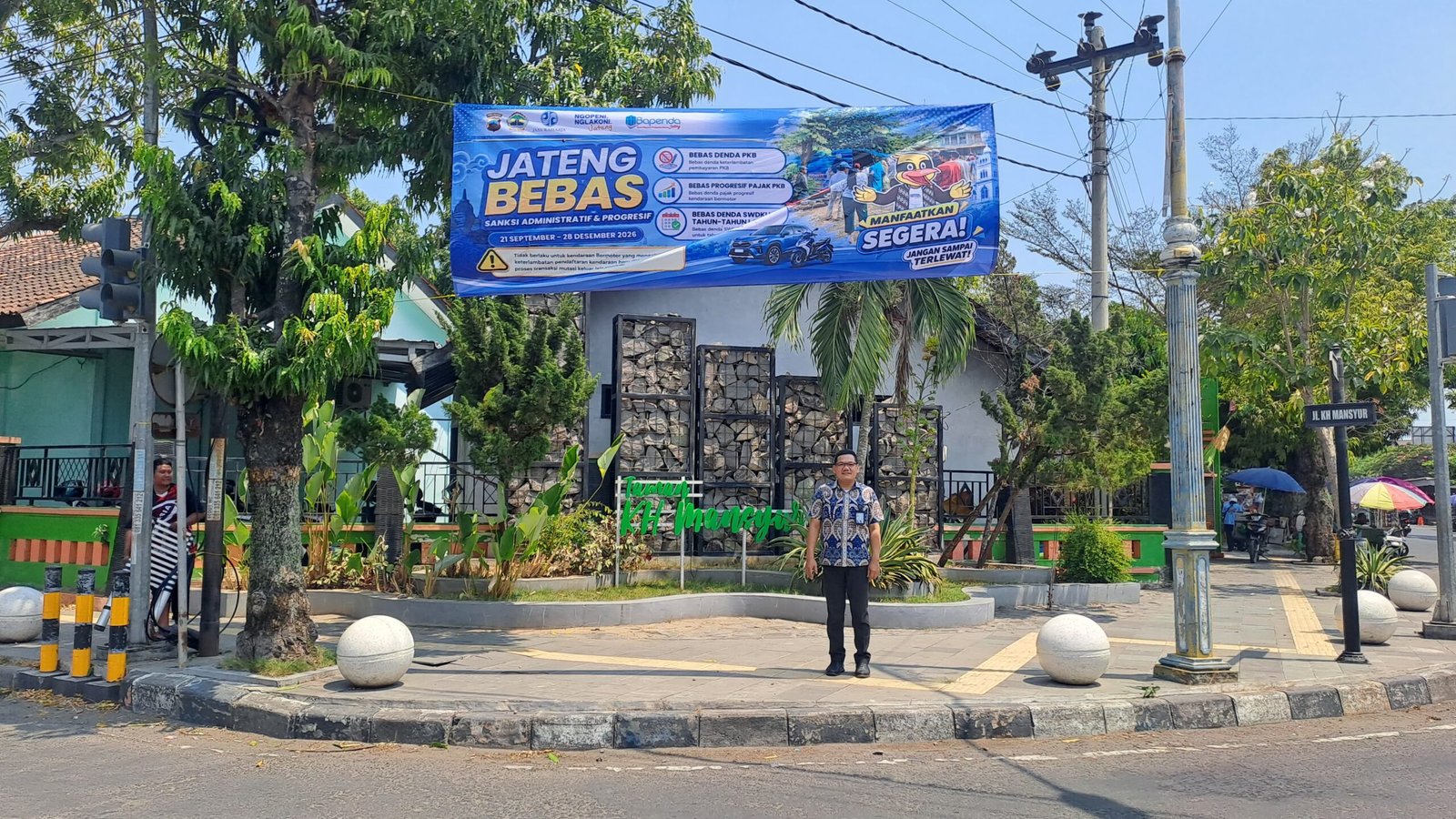 Jasa Raharja Pati Perluas Edukasi Program Jateng Bebas melalui Spanduk di Titik Strategis