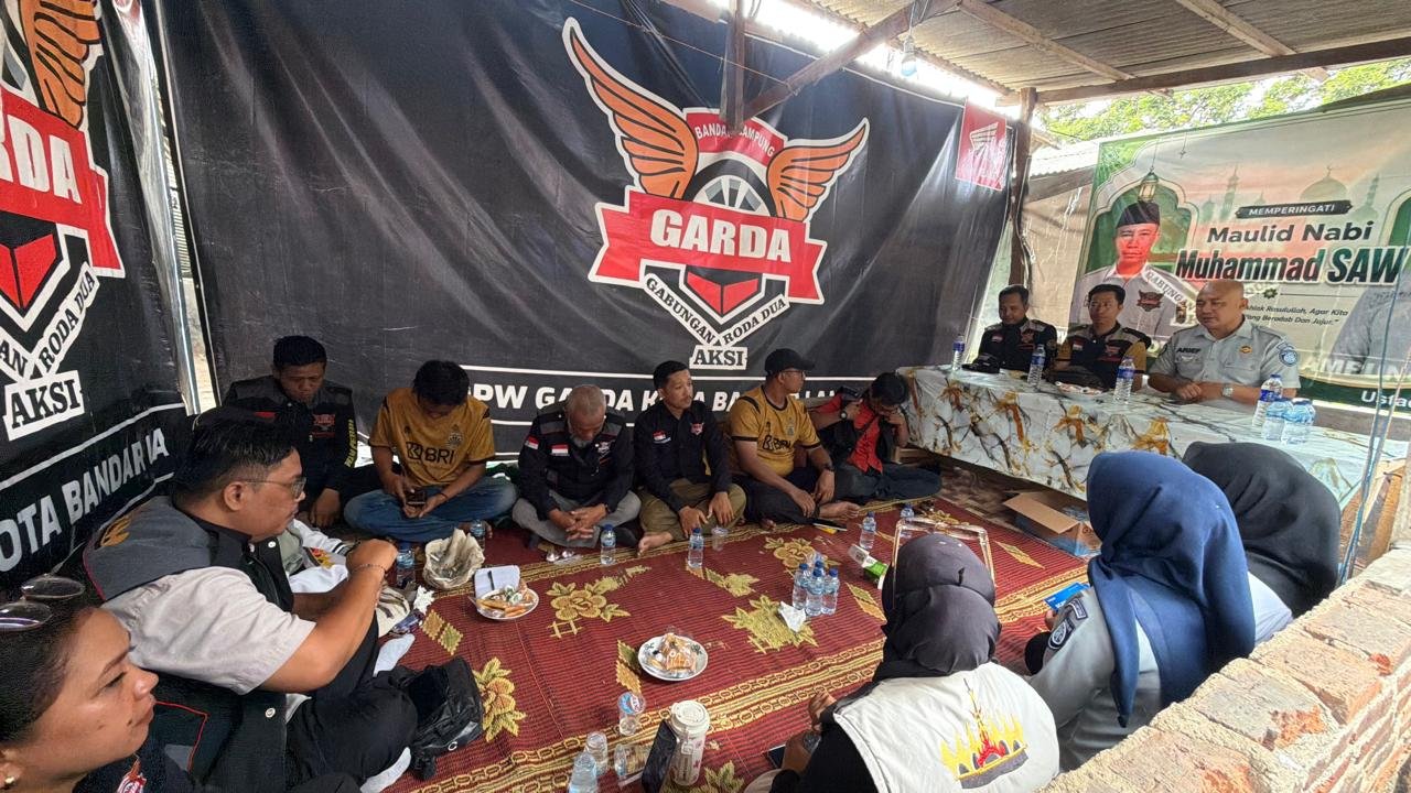 Jasa Raharja Lampung Perkuat Edukasi Keselamatan melalui Safety Talk kepada Komunitas Ojol